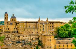 Panoramic view of Urbino Italy