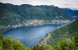 View of Lake Como from the village of Brunate