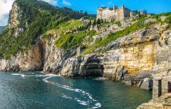 Byron's Grotto and the Castle of Portovenere, Liguria