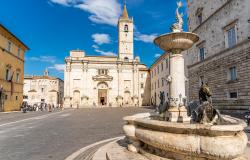The Cathedral of St. Emidio and the Baptistery of San Giovanni in Arringo Square of Ascoli Piceno