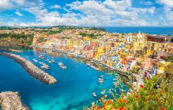 Aerial view of Procida Italy