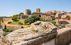 View of Tuscania village in Lazio Italy