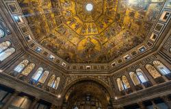 Mosaics covered roof of Baptistery in Florence