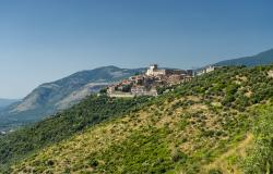 Summer landscape along the road from Norma to Sermoneta