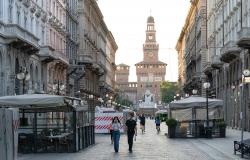 People walking in the streets of Milan 