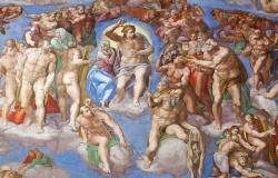 The Last Judgment by Michelangelo in the Sistine Chapel 