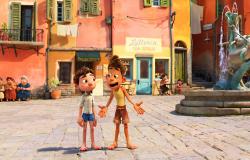 Scene from animated film Luca