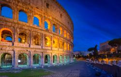 The Colosseum in Rome at night