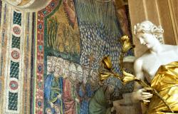Mosaic depicting miraculous snowfall at the Basilica of Santa Maria Maggiore