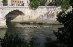 Remains of the Neronian Bridge (Pons Neronianus) in Rome 