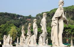 Statues in the Stadium of the Marbles, part of the Foro Italico sports complex