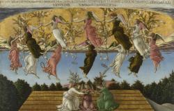 Painting of Mystic Nativity, Sandro Botticelli