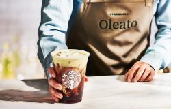 The Golden Foam Cold Brew, a beverage in Starbucks' new olive oil-infused Oleato line 
