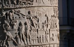 Close up of Trajan's Column