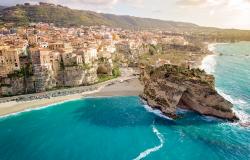 Panorama with beautiful italian town Tropea