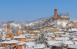 Piedmont town in winter