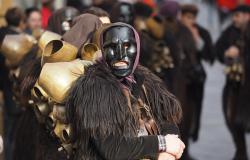 Mamuthones mask at Mamoiada Carnival in Sardinia