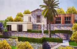L1131 Rustic with sea view for sale in Bordighera. 9