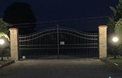 Driveway at night