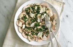 Mushroom Carpaccio with Gremolata and Shaved Parmigiano