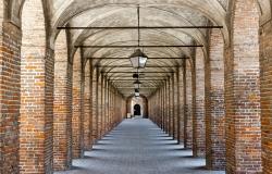 A portico in Sabbioneta, the ideal city near Mantua