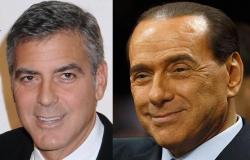 George Clooney and Silvio Berlusconi