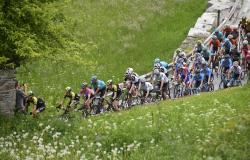 Riders during the Giro d'Italia cycling race