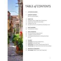 Calabria table of contents