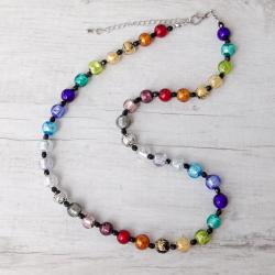 Murano Glass Necklace - Arlechin Multicolor Medium