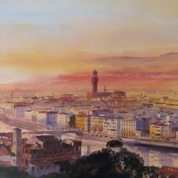 One of the best view of Florence is from Piazza Michelangelo. I’ve now painted several watercolour studies from the piazza which boasts stunning views of the Duomo, Ponte Vecchio and the River Arno. 