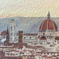 One of the best view of Florence is from Piazza Michelangelo. I’ve now painted several watercolour studies from the piazza which boasts stunning views of the Duomo, Ponte Vecchio and the River Arno. 