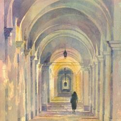 This painting was inspired by sketchbook watercolours painted around the Italian city of Vicenza in the Veneto region.