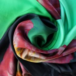Peony scarf arranged in a swirl