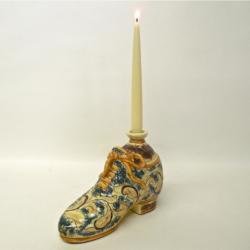 Bonechi Imports Sicilian Alessi Ceramiche Shoe Candlestick 3