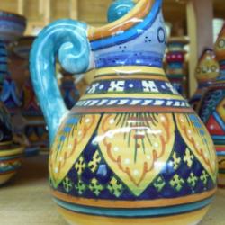 Bonechi Imports Deruta Ceramiche Sberna Antico Geometrico Oil and Vinegar Set gallery 3