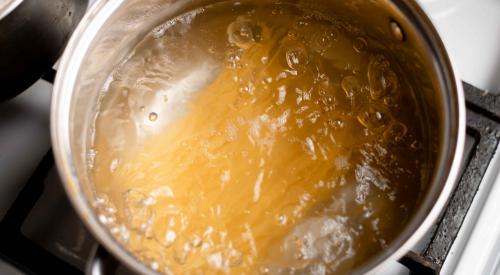 Boiling pasta water