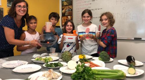 Children take part in fun and immersive activities as during the ICS Summer Camps and Kids Workshops 
