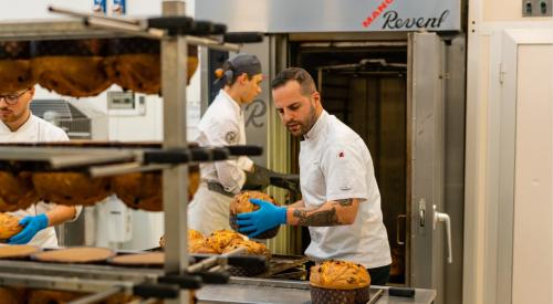 Sixth-generation baker Nicola Olivieri at work