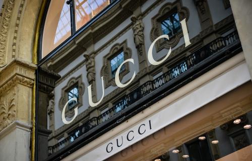 Gucci shop window in Milan