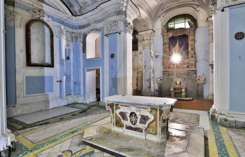 Interior of the Church of Carminiello in Toledo, Naples
