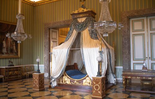 Restored bedroom of Gioacchino Murat the Royal Palace of Caserta
