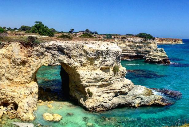 The beautiful coastline of Puglia