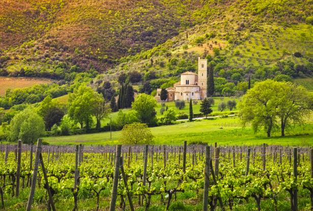 The Abbey of Sant’Antimo near Montalcino