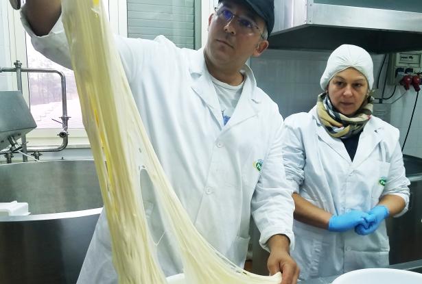 Caciocavallo cheese making. Tavola Tours