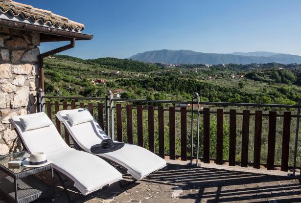 Each room has its own private terrace