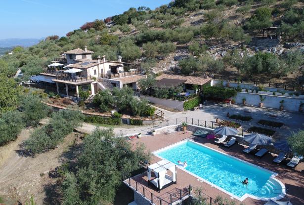 Tranquillity within the Olive Groves An Aerial Shot of Casale San Pietro