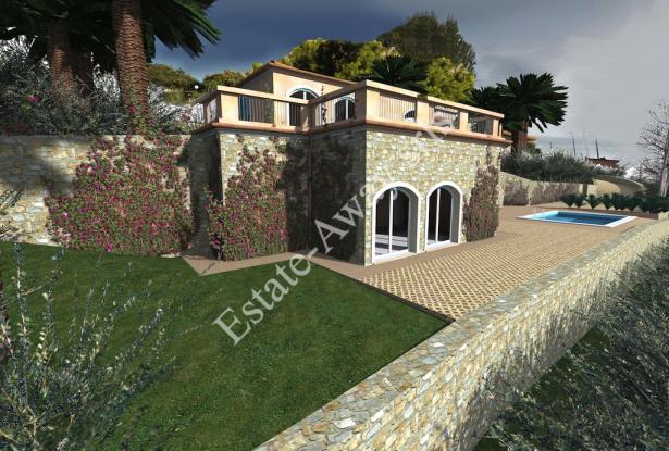 L1196 Plot of land with approved project for sale in Bordighera. 1