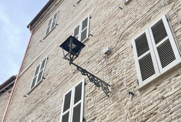 Street light back facade detail back facade