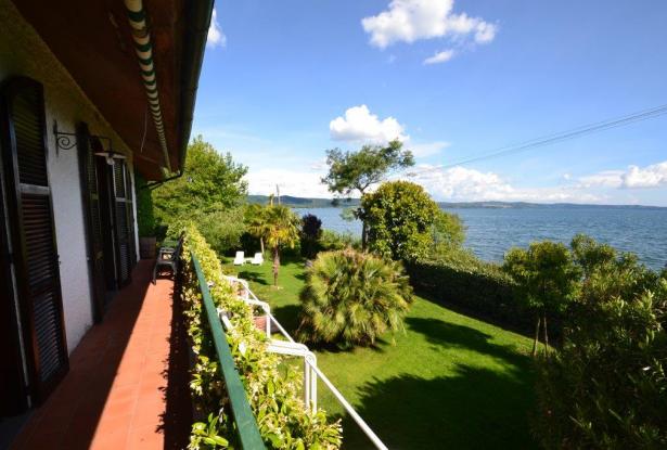 Wonderful villa with private beach on Lake Bolsena View of lake from balcony