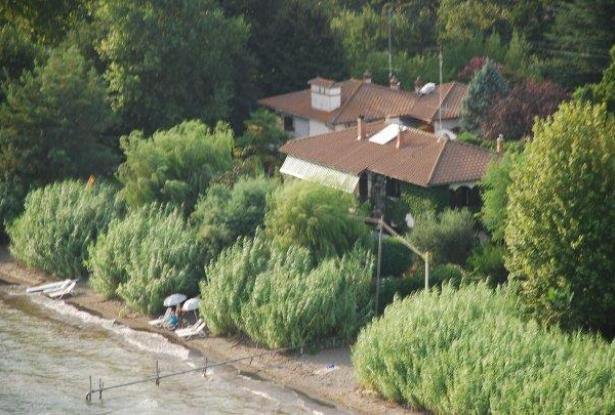 Wonderful villa with private beach on Lake Bolsena Arial view of property